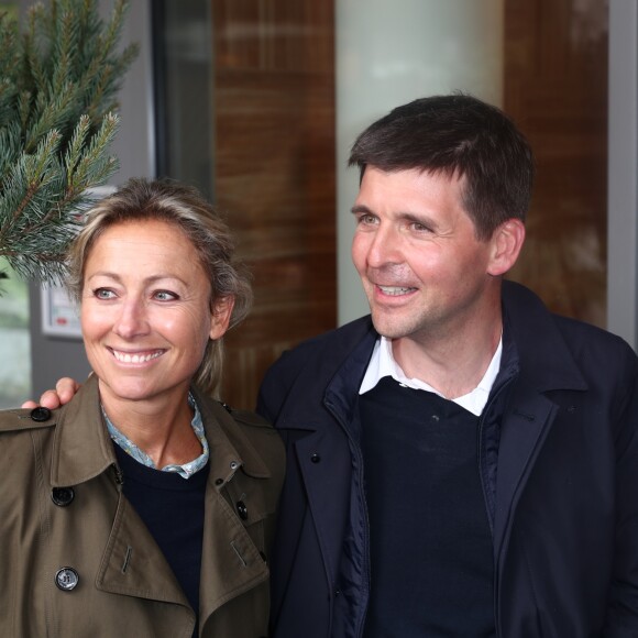 Anne-Sophie Lapix, Thomas Sotto au village des internationaux de France de tennis de Roland Garros 2019 à Paris le 7 juin 2019. © Jacovides / Moreau / Bestimage