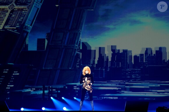 Mylène Farmer lors de son concert le 7 juin 2019 à la Paris La Défense Arena. © Nathalie Delépine