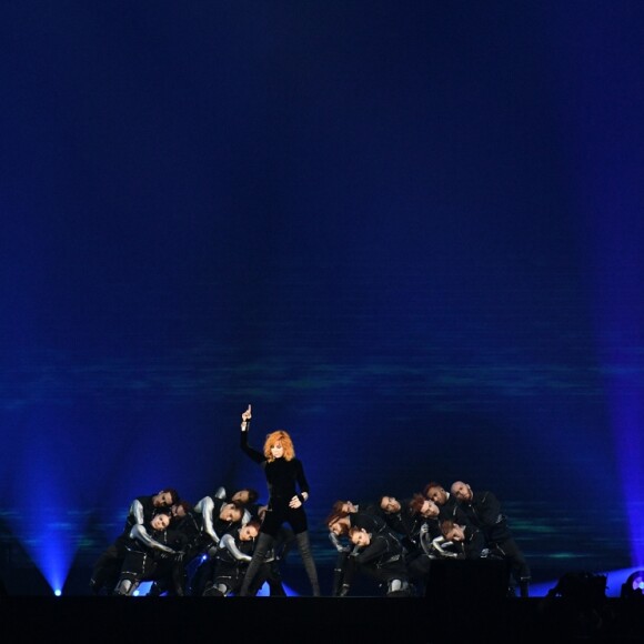Mylène Farmer lors de son concert le 7 juin 2019 à la Paris La Défense Arena. © Nathalie Delépine