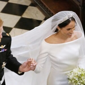 Le prince Harry et Meghan Markle, duchesse de Sussex - Cérémonie de mariage du prince Harry et de Meghan Markle en la chapelle Saint-George au château de Windsor, Royaume Uni, le 19 mai 2018.