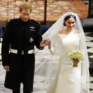 Le prince Harry et Meghan Markle, duchesse de Sussex - Cérémonie de mariage du prince Harry et de Meghan Markle en la chapelle Saint-George au château de Windsor, Royaume Uni, le 19 mai 2018.