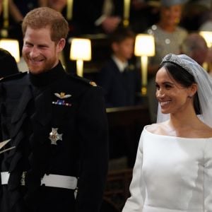 Le prince Harry et Meghan Markle, duchesse de Sussex - Cérémonie de mariage du prince Harry et de Meghan Markle en la chapelle Saint-George au château de Windsor, Royaume Uni, le 19 mai 2018.