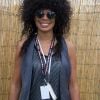 Samaha Sam des Shaka Ponk - Conférence de presse festival Solidays qui investit pour trois jours les pelouses de l'hippodrome de Longchamp à Paris pour mobiliser autour de la lutte contre le Sida. Le 27 juin 2014
