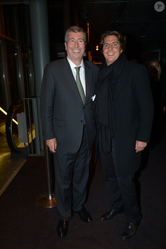 Patrick Balkany et son fils Alexandre Balkany lors de l'avant-première du film Vive la France à l'UGC Ciné Cité Bercy à Paris, le 19 février 2013.