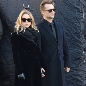 Laura Smet, David Hallyday - Arrivées des personnalités en l'église de La Madeleine pour les obsèques de Johnny Hallyday à Paris le 8 decembre 2017. © Veeren/Bestimage