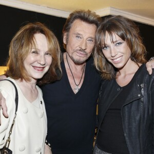 Exclusif - Nathalie Baye, Johnny Hallyday et Laura Smet au concert du rockeur au POPB de Bercy à Paris le 15 juin 2013