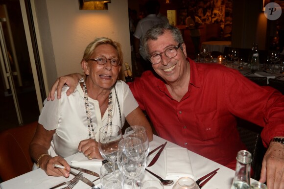 Exclusif - Patrick Balkany et sa femme Isabelle Balkany - Soirée annuelle du forain Marcel Campion sur la plage de Bouillabaisse à Saint-Tropez le 1er aout 2018. @Rachid Bellak/Bestimage