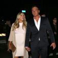 Ryan Lochte et Kayla Rae Reid, alors enceinte de leur fils Caiden, arrivant au Dream Hotel pour l'ouverture du Tao Club à Los Angeles le 16 mars 2017. © CPA / Bestimage