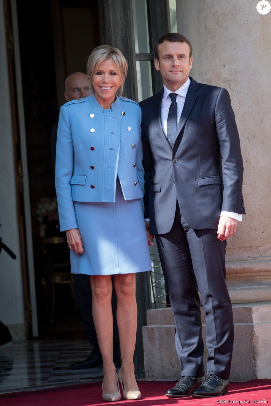macron.et sa femme bicyclette