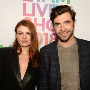 Elodie Frégé et son compagnon Gian Marco Tavani - Photocall du "Etam Live Show 2018" aux Beaux-Arts à Paris, le 25 septembre 2018. © Rachid Bellak/Bestimage