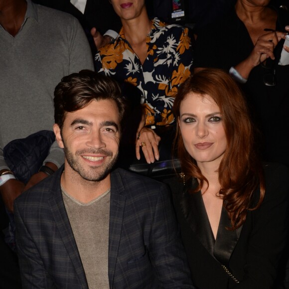 Elodie Frégé et son compagnon Gian Marco Tavani - People lors du "Etam Live Show 2018" aux Beaux-Arts à Paris, le 25 septembre 2018. © Rachid Bellak/Bestimage
