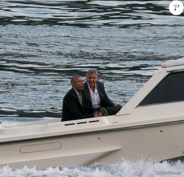 Barack Obama et sa femme Michelle, et George Clooney et sa femme Amal sont allés dîner au restaurant Villa d'Este au Lac de Côme. L'ancien président des Etats-Unis poursuit ses vacances européennes en famille en Italie. Le 23 juin 2019