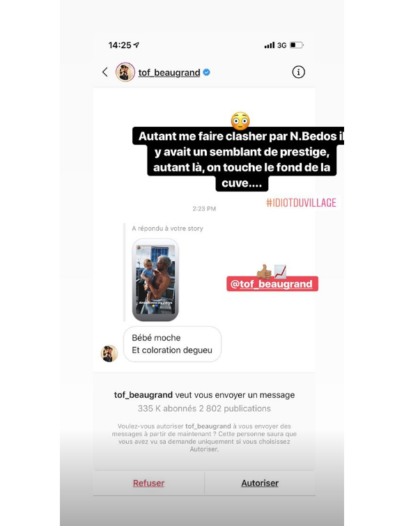 Hugo Philip clashe Christophe Beaugrand sur Instagram, le 25 juin 2019
