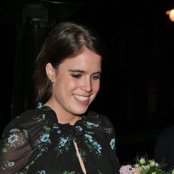 La princesse Eugenie d'York à la sortie du restaurant "Georges" à Londres, le 21 mai 2019.