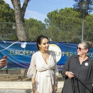 Exclusif - Nabilla Vergara, enceinte, en week end à Monaco, a fait un passage fort remarqué au Championnat du pur-sang arabe de la Méditerranée et des pays arabes au stade Rondelli à Menton le 23 juin 2019. © Patrick Varotto / Bestimage