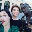 Lara Menini avec Enola Righi et Alexis Baginama aux 15 ans de "Plus belle la vie", le 29 juin 2019,  au Fort Ganteaume, à Marseille  - Instagram