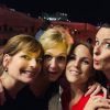 Cécilia Hornus avec Aurélie Vaneck, Anne Décis et la directrice de casting Sophie Rimbaud, au Fort Ganteaume, à Marseille, pour les 15 ans de "Plus belle la vie"