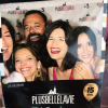 Flavie Péan avec Fabienne Carat et Elodie Varlet aux 15 ans de "Plus belle la vie", au Fort Ganteaume, à Marseille, le 29 juin 2019