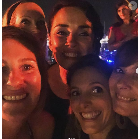 Rebecca Hampton, Stéphanie Pareje, Elodie Varlet et Cécilia Hornus aux 15 ans de "Plus belle la vie", au Fort Ganteaume, à Marseille, le 29 juin 2019
