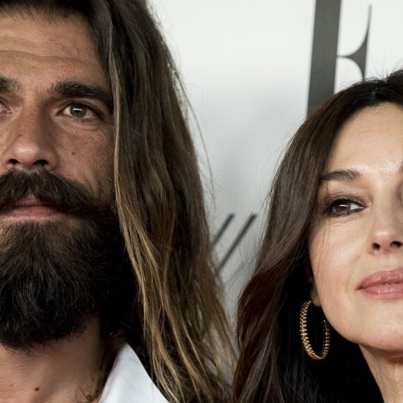 Monica Bellucci et son compagnon Nicolas Lefebvre au photocall du gala de charité ELLE 2019 pour collecter des fonds pour la lutte contre le cancer à l'hôtel Intercontinental à Madrid, Espagne, le 30 mai 2019.