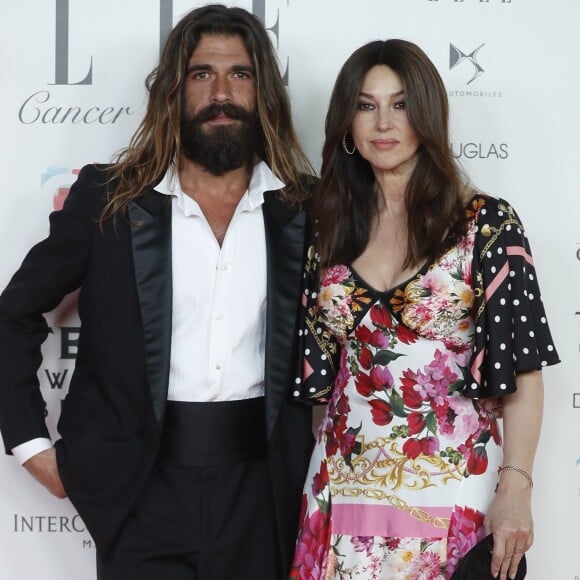 Monica Bellucci et son compagnon Nicolas Lefebvre au photocall du gala de charité ELLE 2019 pour collecter des fonds pour la lutte contre le cancer à l'hôtel Intercontinental à Madrid, Espagne, le 30 mai 2019.