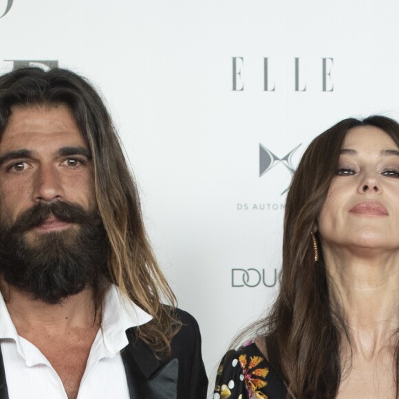 Monica Bellucci et son compagnon Nicolas Lefebvre au photocall du gala de charité ELLE 2019 pour collecter des fonds pour la lutte contre le cancer à l'hôtel Intercontinental à Madrid, Espagne, le 30 mai 2019.