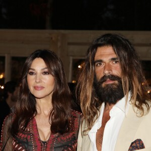 Monica Bellucci (habillée en Dior) et son compagnon Nicolas Lefebvre - Arrivées à la soirée "Dior Vogue" chez "Fred l'écailler" lors du 72ème Festival International du Film de Cannes. Le 15 mai 2019 © Denis Guignebourg / Bestimage