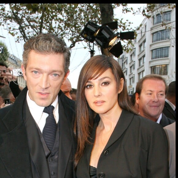 Vincent Cassel et Monica Bellucci à Paris le 12 octobre 2008