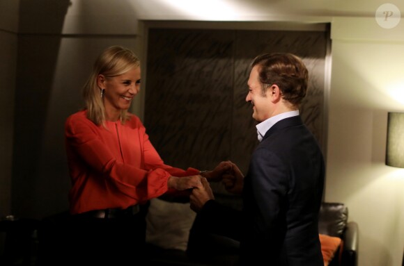 Exclusif - Renaud Capuçon et sa femme Laurence Ferrari - Backstage du concert unique "Au cinéma" de Renaud Capuçon à l'Olympia à Paris le 14 octobre 2018. © Dominique Jacovides - Cyril Moreau/Bestimage