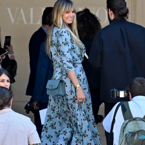 Heidi Klum et Tom Kaulitz arrivent au défilé de mode Valentino, Haute-Couture automne-hiver 2019/2020 à l'hôtel Salomon de Rothschild. Paris le 3 juillet 2019.