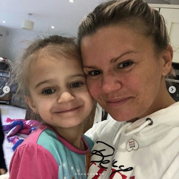 Kerry Katona et sa fille Dylan-Jorge, née de sa relation avec George Kay. Mars 2019.