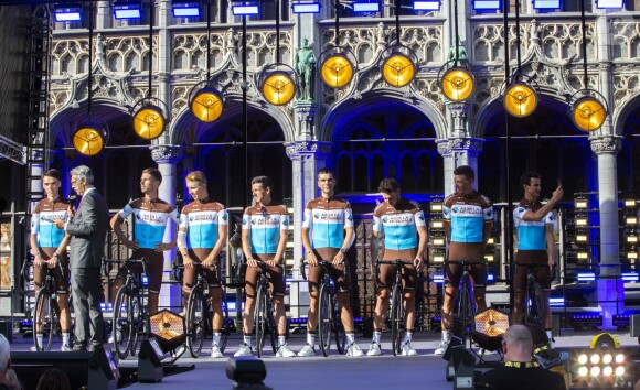 L'équipe AG2R lors de la présentation des équipes du Tour de France 2019 le 4 juillet à Bruxelles.