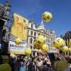 Superbe ambiance sur la Grand Place à Bruxelles le 4 juillet 2019 lors de la présentation des équipes du Tour de France 2019.