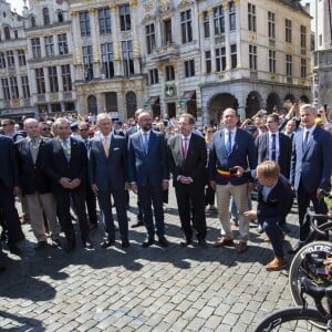 Eddy Merckx, le roi Philippe de Belgique, le Prince Albert de Monaco et le Premier ministre belge Charles Michel étaient réunis le 6 juillet 2019 à Bruxelles pour le départ du 106e Tour de France.