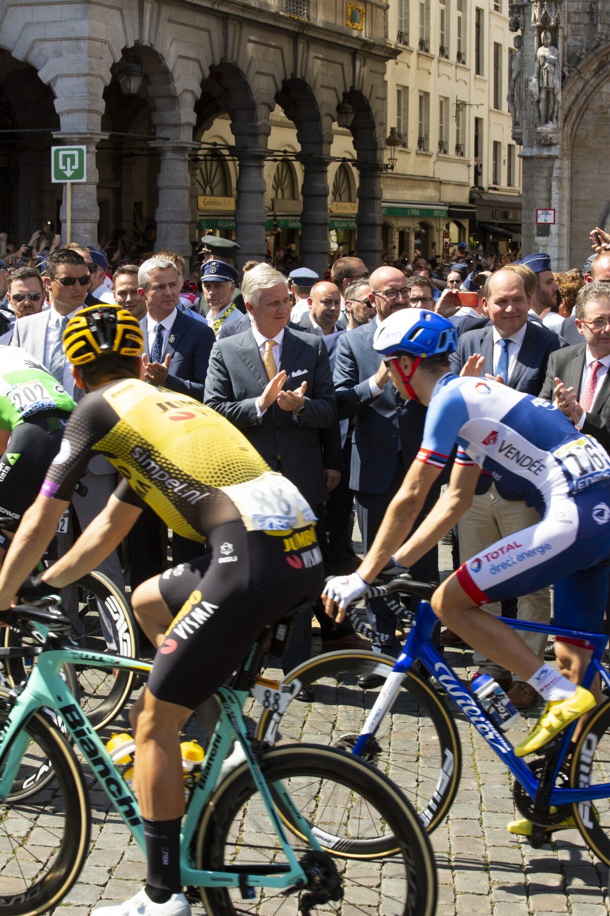 Photo Eddy Merckx Le Roi Philippe De Belgique Le Prince Albert De Monaco Et Le Premier