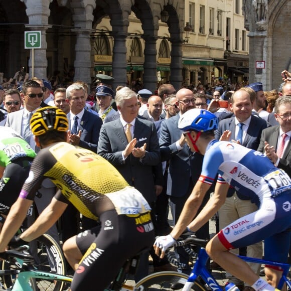 Eddy Merckx, le roi Philippe de Belgique, le Prince Albert de Monaco et le Premier ministre belge Charles Michel étaient réunis le 6 juillet 2019 à Bruxelles pour le départ du 106e Tour de France.