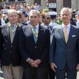 Eddy Merckx, le roi Philippe de Belgique, le Prince Albert de Monaco et le Premier ministre belge Charles Michel étaient réunis le 6 juillet 2019 à Bruxelles pour le départ du 106e Tour de France.