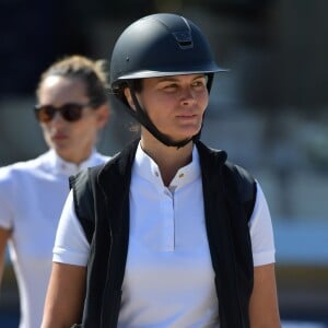 Marina Hands pendant la reconnaissance du Prix Metrobus lors du Longines Paris Eiffel Jumping au Champ de Mars à Paris, France, le 6 juillet 2019. © Pierre Perusseau/Bestimage