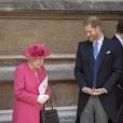 La reine Elisabeth II d'Angleterre, le prince Harry - Mariage de Lady Gabriella Windsor avec Thomas Kingston dans la chapelle Saint-Georges du château de Windsor le 18 mai 2019.