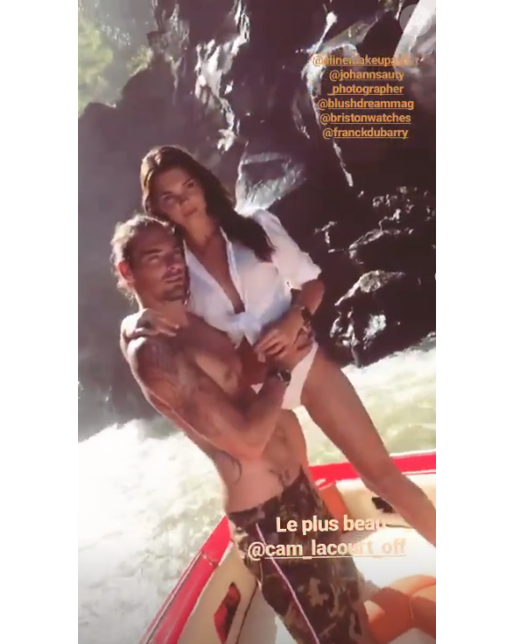 L'actrice Alice Detollenaere et son compagnon, Camille Lacourt, sur Instagram le 8 juillet 2019.