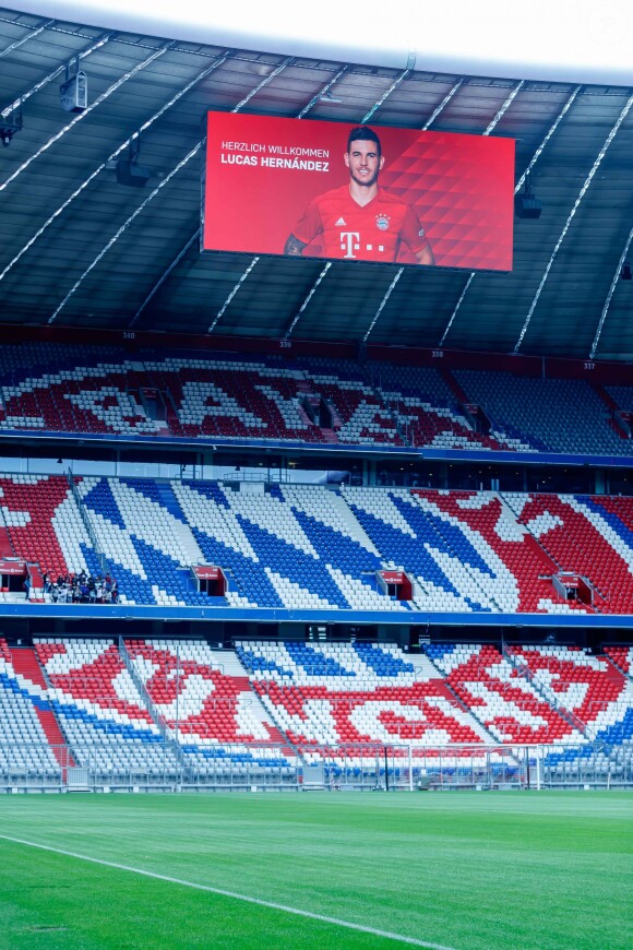 Présentation de Lucas Hernandez, nouvelle recrue du Bayern de Munich à Munich, le 8 juillet 2019.