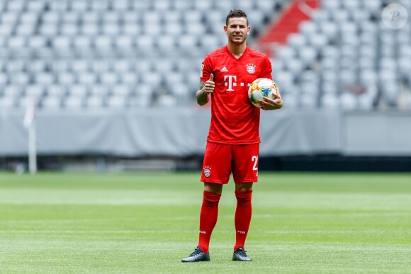 Présentation de Lucas Hernandez, nouvelle recrue du Bayern de Munich à Munich, le 8 juillet 2019.