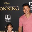 Mario Lopez et ses enfants Dominic et Gia à la première de The Lion King au théâtre Dolby dans le quartier de Hollywood à Los Angeles, le 9 juillet 2019