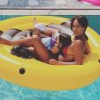 Amel Bent avec ses filles Sofia et Hana sur une photo publiée sur Instagram le 4 août 2018.