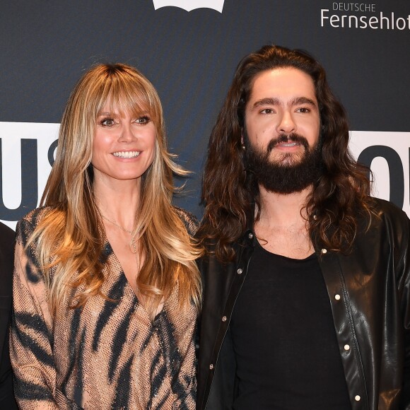 Heidi Klum und Tom Kaulitz, au photocall de la soirée des "About You Awards 2019" aux Bavaria Studios à Munich, le 18 avril 2019.