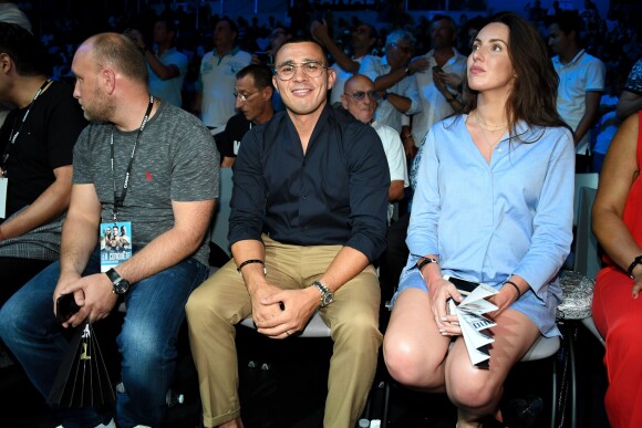 Brahim Asloum lors du combat de boxe super-lourds "Tony Yoka - Alexander Dimitrenko" à l'Azur Arena. Tony Yoka a été déclaré vainqueur par K.O. à la 3ème reprise. Antibes, le 13 juillet 2019. © Lionel Urman/Bestimage