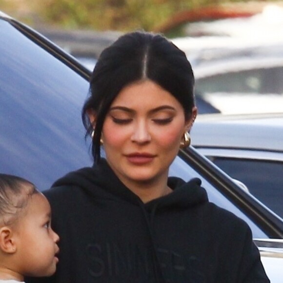 Exclusif - Kylie Jenner accompagne sa fille Stormi à une fête d'anniversaire privée à Encino, le 9 mars 2019.