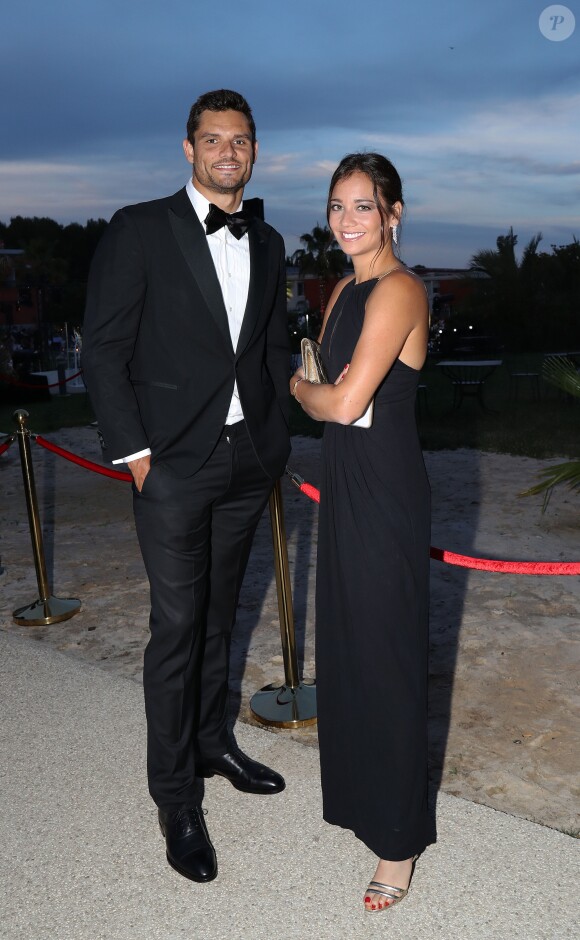 Exclusif - Florent Manaudou et sa compagne Alizé Lim - Gala de charité de l'académie de tennis Mouratoglou afin de récolter des fonds pour sa fondation "Champ'Seed" à Biot le 23 juin 2019. © Philippe Brylak /Bestimage