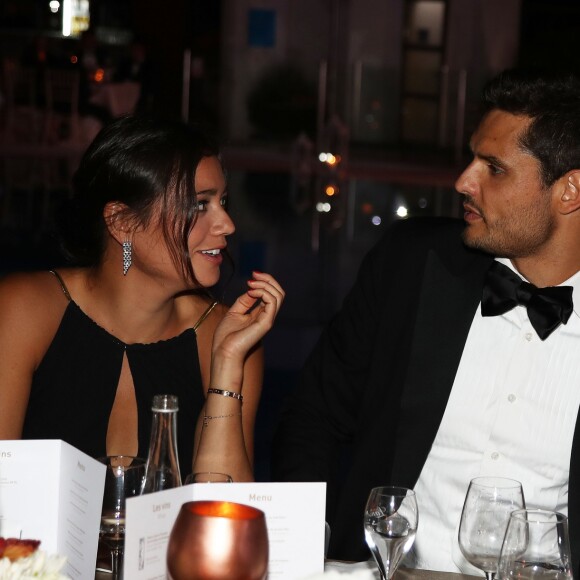 Exclusif - Florent Manaudou et sa compagne Alizé Lim - Gala de charité de l'académie de tennis Mouratoglou afin de récolter des fonds pour sa fondation "Champ'Seed" à Biot le 23 juin 2019. © Philippe Brylak /Bestimage