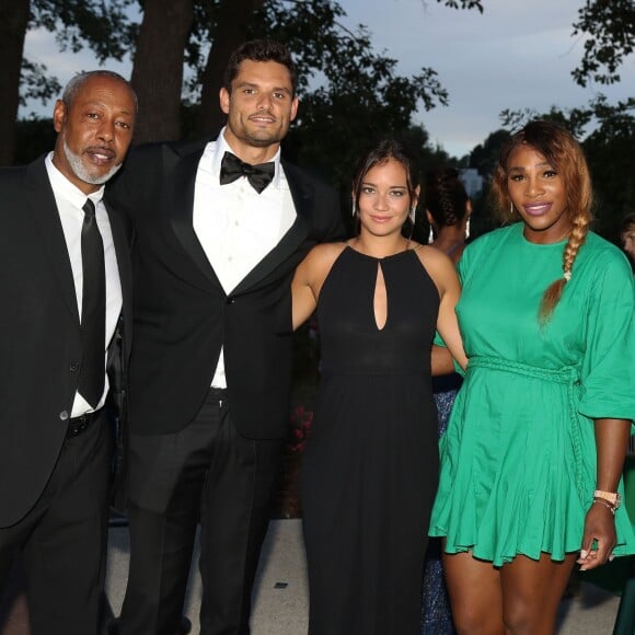 Exclusif - Jackson Richardson, Florent Manaudou et sa compagne Alizé Lim, Serena Williams - Gala de charité de l'académie de tennis Mouratoglou afin de récolter des fonds pour sa fondation "Champ'Seed" à Biot le 23 juin 2019. © Philippe Brylak /Bestimage